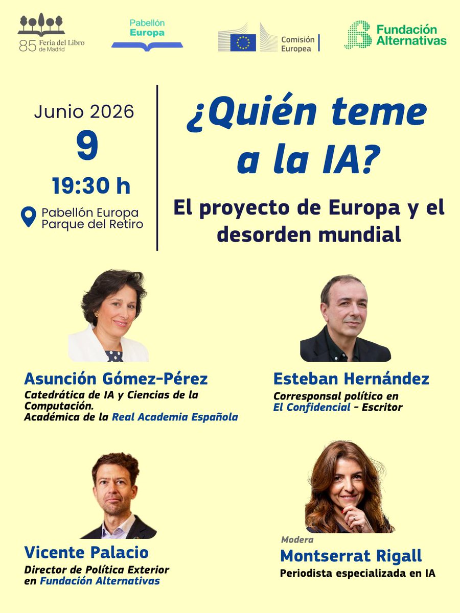 HdezEsteban's tweet photo. Si estáis por la Feria del Libro esta tarde, hay un debate oportuno: https://t.co/7jd74vlxnc