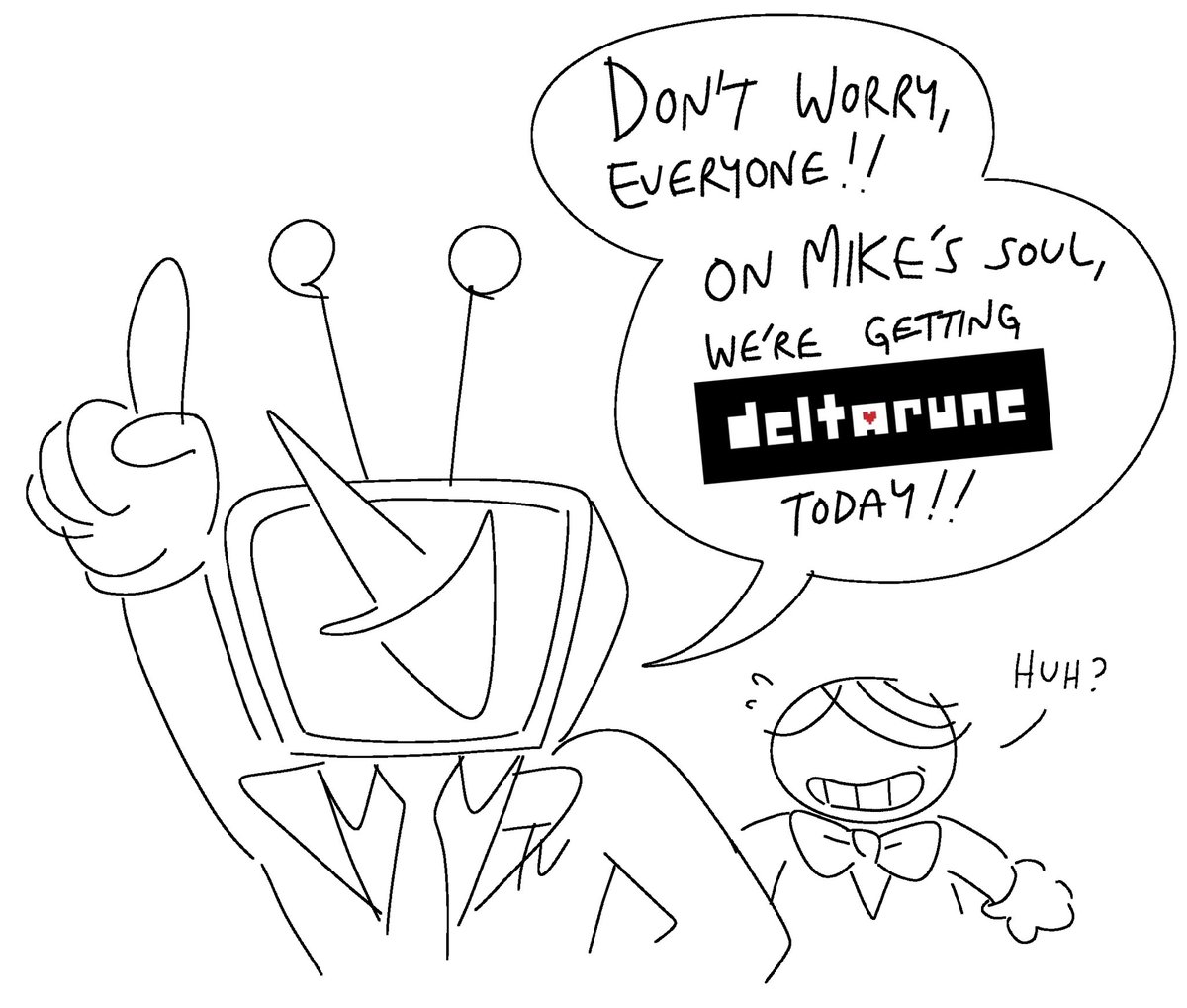 meorpin's tweet photo. DELTARUNE RIGHT NOW??? https://t.co/yyi0uDpVPs
