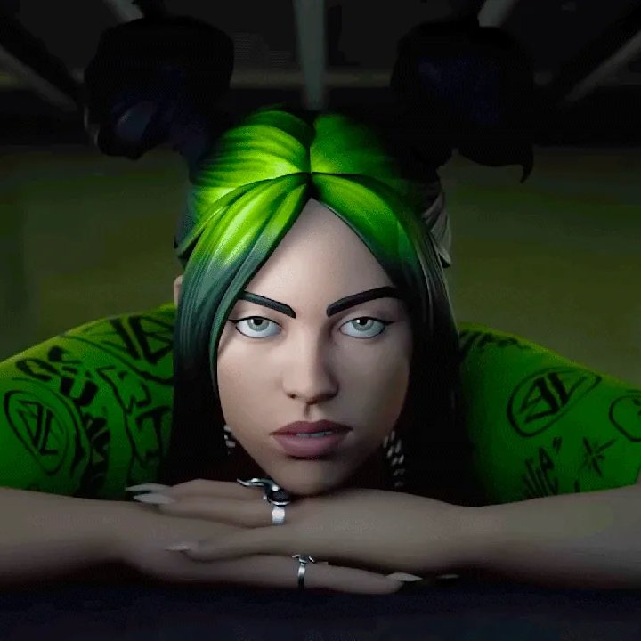 ShiinaBR's tweet photo. Fortnite just referenced the Bieber-Billie connection 😭

"Bieber and Billie. The perfect duo 🤩 Daisies debuts in the shop on Thursday, alongside the return of [Billie Eilish's] Oxytocin!" https://t.co/1C9oKU1Kft
