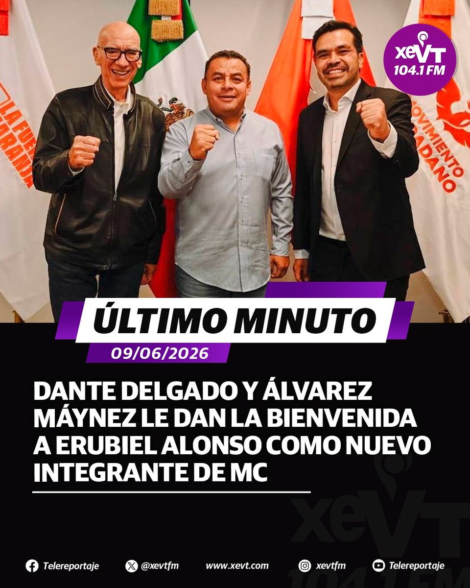 xevtfm's tweet photo. 💬"Con el liderazgo de Erubiel, nuestro Movimiento se consolida como la Nueva Alternativa en Tabasco y en todo México" 

@DanteDelgado y @AlvarezMaynez le dan la bienvenida a @Erubiel_Alonso_ https://t.co/a8ELLgOz8F