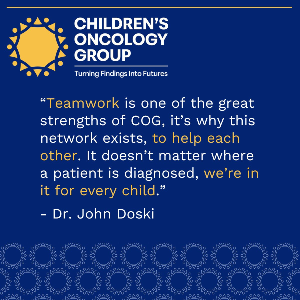 Children’s Oncology Group tweet media