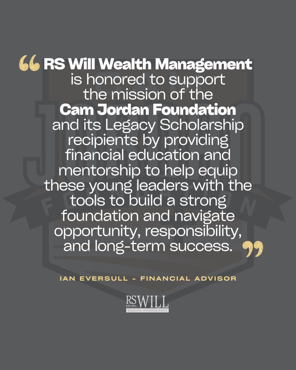 camjfoundation's tweet photo. Thank you to RS Will Wealth Management for your partnership and continued support! https://t.co/dA2PoCG4pY