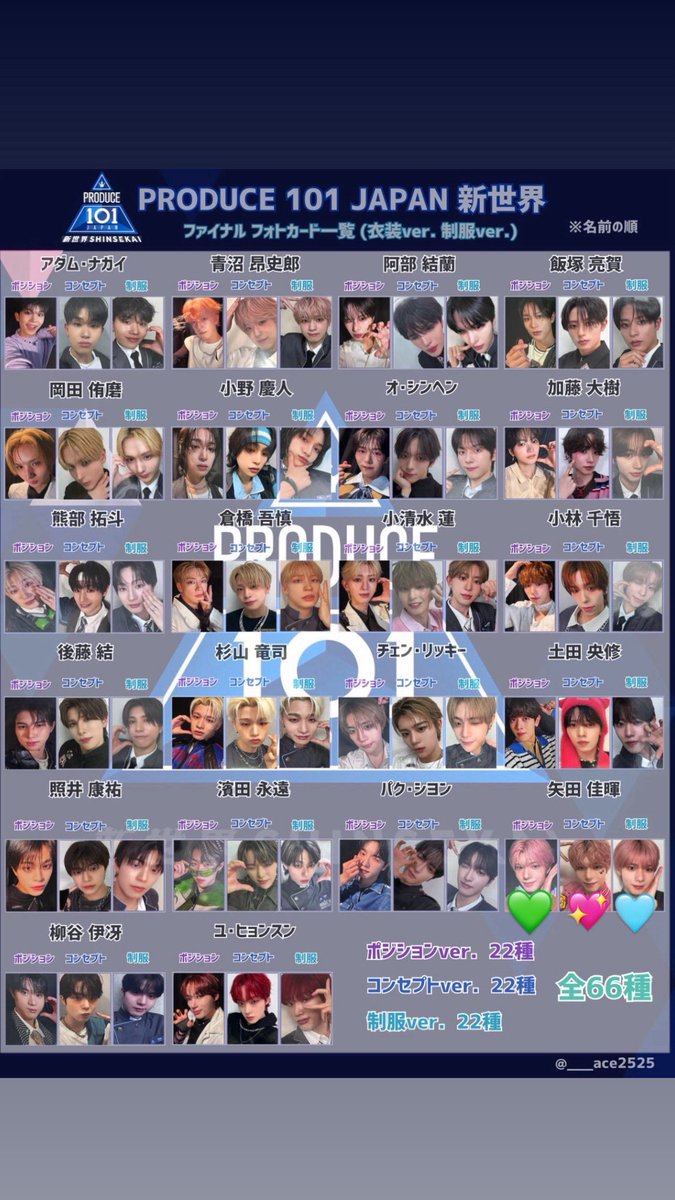 Emx_2's tweet photo. PRODUCE 101 JAPAN 新世界 日プ KO1KEYZ トレカ 交換

【譲】青沼、アダム、土田、小林、小清水、リッキー、ヒョンスン、小野
買取(金額ご提示下さい)

【求】矢田（💖＞🩵＞💚）
友人分でシヨン

n：1相談可
郵送📮でのお取引希望です！
お気軽にお声掛けください！

 #新世界交換  #日プ新世界 https://t.co/yg8uO5agcz