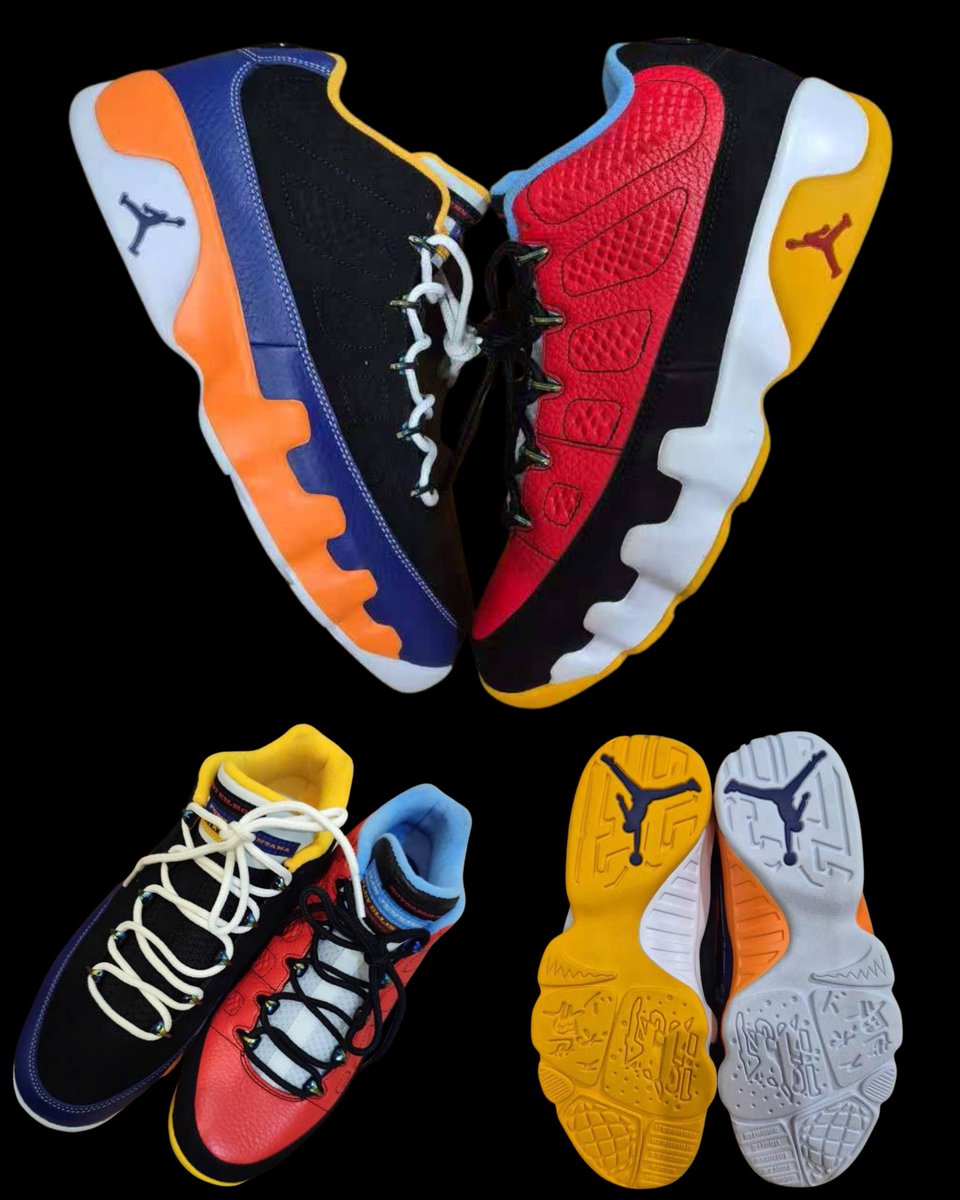 zSneakerHeadz's tweet photo. The Air Jordan 9 Low “What The Kilroy” is currently set to release on August 14. 🎨 https://t.co/L6xaSXx0Kt