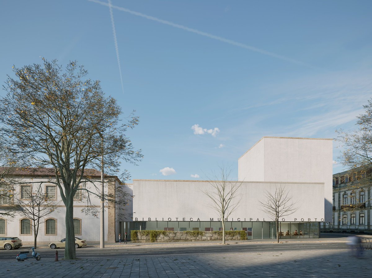 josevoltap's tweet photo. @ricardof_me @goncalo_nspinto O actual edifício mantém-se, a imagem do projecto diz respeito a uma ampliação da biblioteca https://t.co/xeQKKG4NAu
