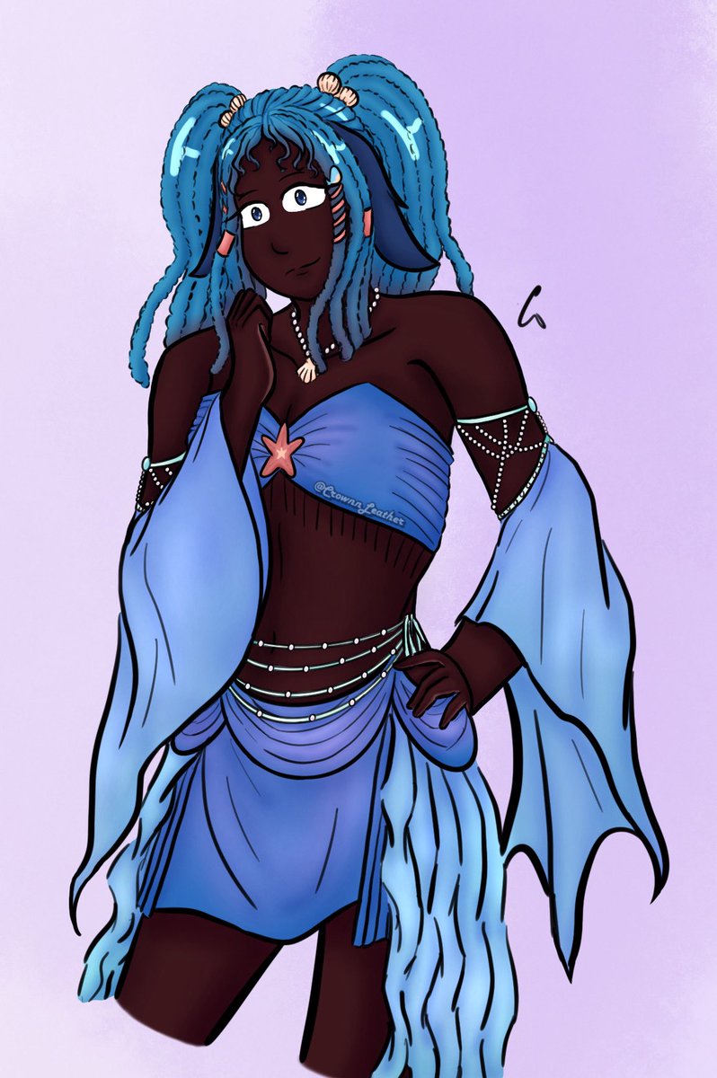 CrownnLeather's tweet photo. Meet Elise Ocean 🌊✨

A core member of T.A.P, soon to be a graduate high schooler, an older sister of one and the sole ruler of some part of the Ocean of Worladia. 

—
#originalcharacterdesign #worladia https://t.co/L77otebzlQ