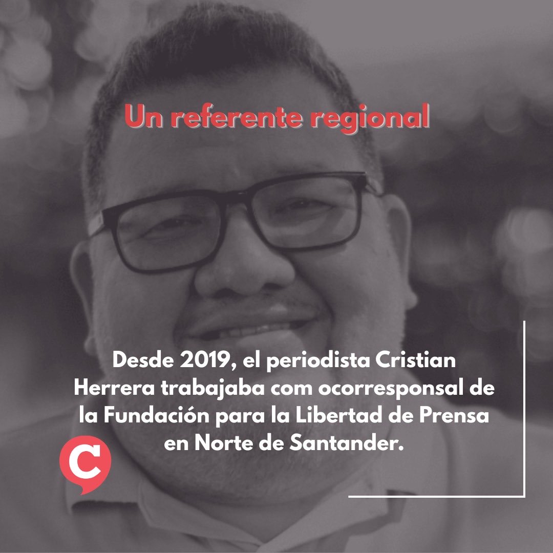 pcontexto's tweet photo. El viernes 6 de junio fue asxsinxdo en Cúcuta el periodista Cristian Herrera. #TePonemosEnContexto

A un mes de lamentar la muerte de Mateo Pérez rueda en Antioquia, hoy nos sumamos a las voces del gremio periodístico que piden #JusticiaParaCristianHerrera
1/2 https://t.co/8JdvnjhXVc