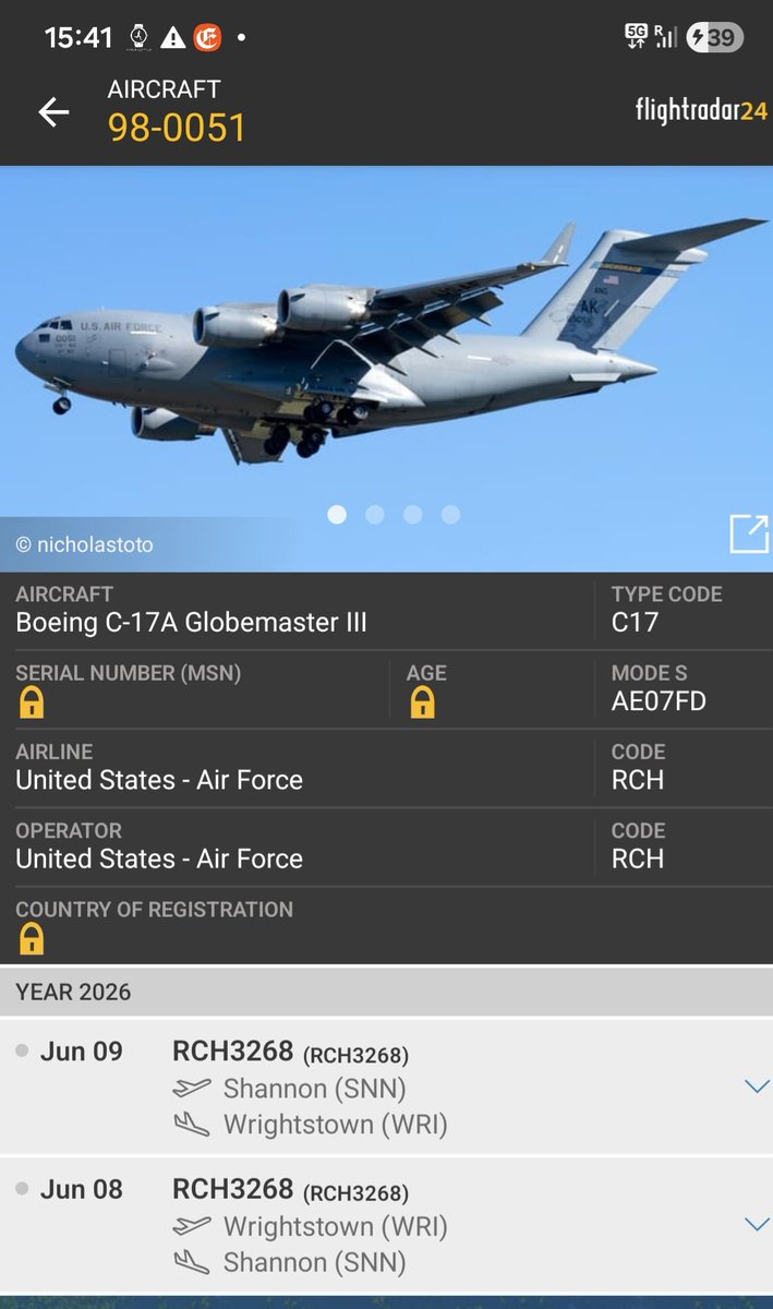 shannonwatch's tweet photo. Yesterday a large US military cargo plane flew from an air force base n the US to Shannon. Today it flew back. Call sign indicates it was on a military operation.

What was its mission? @MichealMartinTD @HMcEntee @dfatirl

@wereontheditch @IrishTimes @thejournal_ie @irishexaminer https://t.co/mfoIBT0nBM