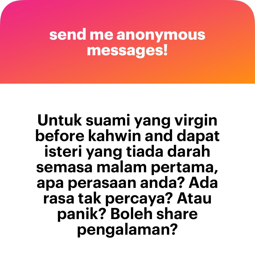 meinmokhtar's tweet photo. Depa tak menilai perempuan ikut hymen?? https://t.co/Ksy97e6Zr0