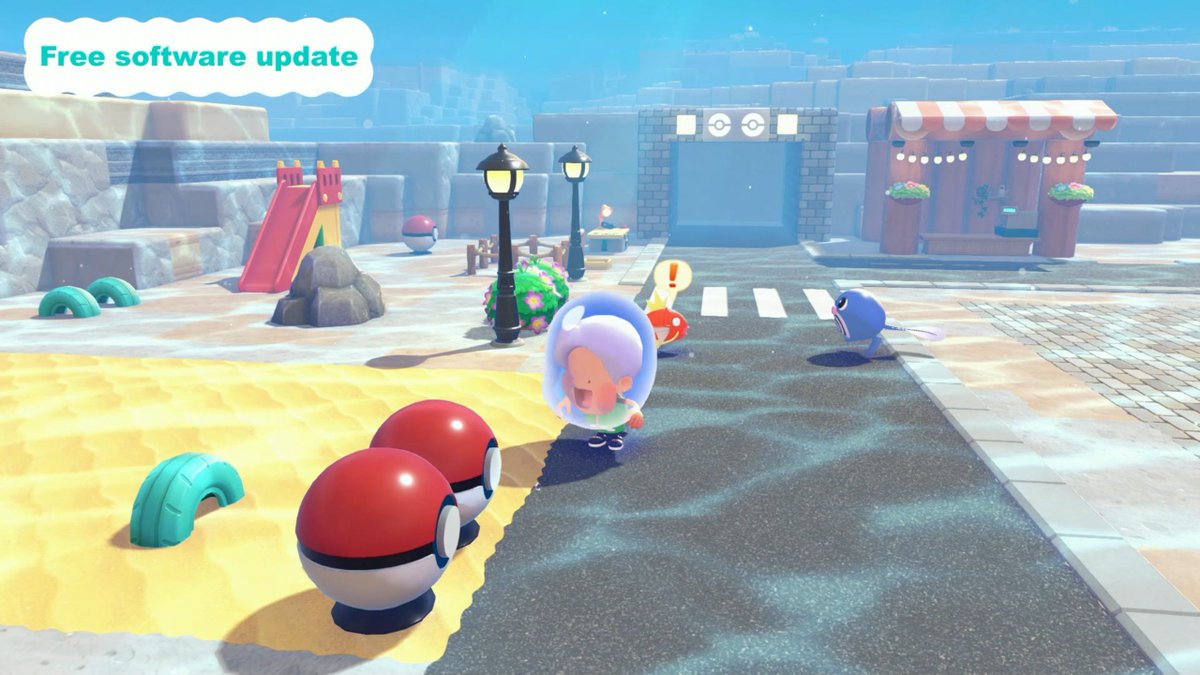 Wario64's tweet photo. Pokémon Pokopia free update coming Aug 2026

-new Dive move
-expand towns underwater

Expansion Pass DLC announced https://t.co/FDdOpVkSMJ