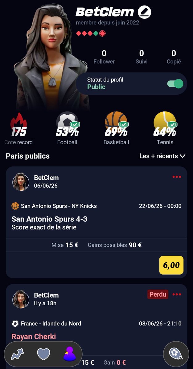 BetClem_'s tweet photo. Bon plan :
Dépose 20€ et récupère 10€ en FB 🎁 sur Betclic (je sais pas si c'est pour tout le monde perso j'ai eu)

Et vous êtes nombreux a me demander mon profil Betclic donc :
Viens voir mon profil !
https://t.co/YKC6HhTiqt https://t.co/MIU0Epx7WH