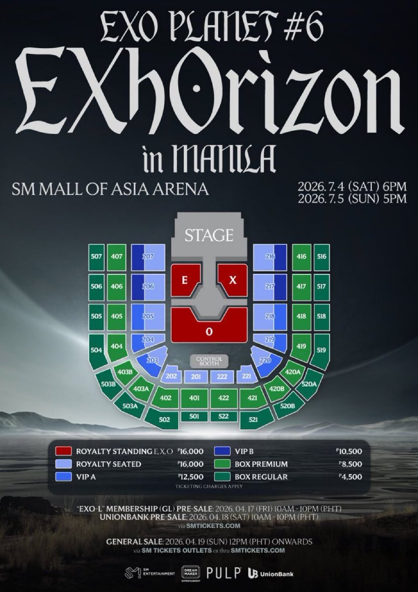Cherupeter's tweet photo. TICKET ASSISTANT
EXO PLANET #6 - EXhOrizon IN MANILA

Available Slots
2x Royalty Standing 
2x Royalty seated
4x VIP A and VIP B

DM me now to buy

#EXOPLANET #EXhOrizon
#EXhOrizoninMANILA https://t.co/bwyEhqkoe0