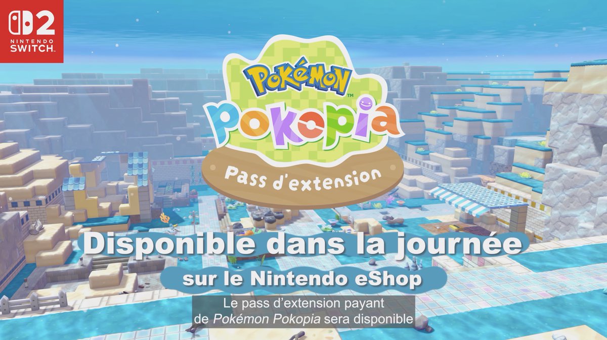 NintendoActu's tweet photo. Le Pass d'extension payant de Pokémon Pokopia sera disponible à l'achat dès aujourd'hui ! La partie 1, Fonds-Bulleux, sera disponible en août. #NintendoDirect https://t.co/v1WFAs8CtC