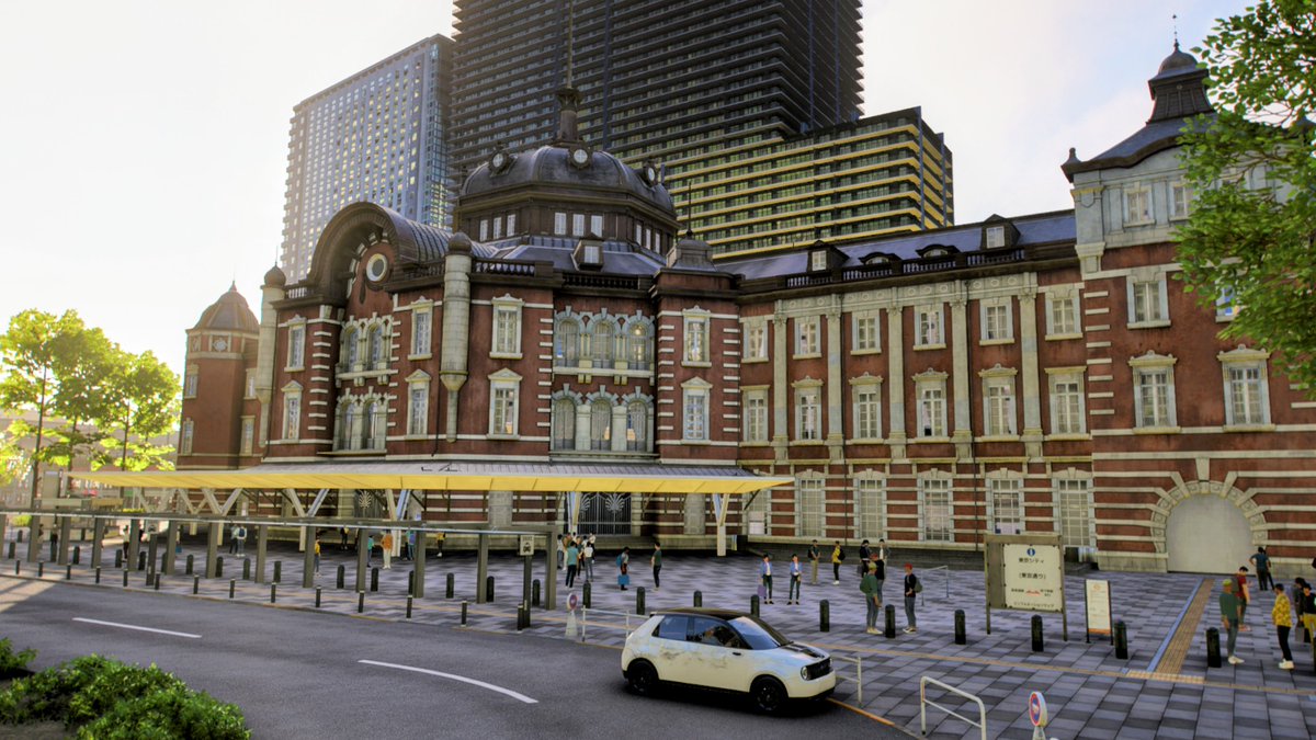 AMFFCRAFTWORK's tweet photo. 「Forza Horizon 6」で再現された東京駅。
辰野金吾さんのデザインが細部まで再現されています。
これまでもMicrosoft Flight Simulatorなどでも再現されていますが、周辺の雰囲気も含めての再現性は群を抜きます。 https://t.co/7J3Lduo55b