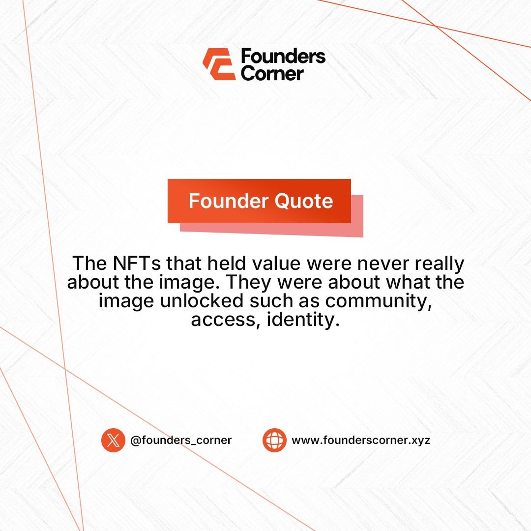 Founders_corner's tweet photo. Utility is what keeps the light on when the hype died https://t.co/4ce3scfA2l