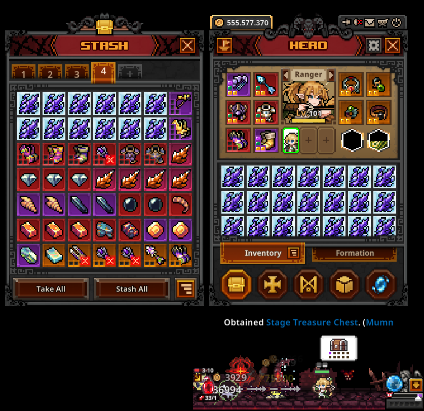 NarebaCrypto's tweet photo. O Farmzinho de ontem foi bom demais no Task Bar Hero seguindo a Strat que postei 💰

🚨Dica adicional: O Baú de Elite ta com um bug que se você stackar eles acabam sendo deletado e perdendo o item que viria. 
Um jeito de amenizar isso é upando os pontos de Runa que marquei na imagem abaixo, isso ajuda a abrir o Baú Elite sozinho mais rápido e diminui as chances de bugar caso você fique AFK, fica esperto 👇
