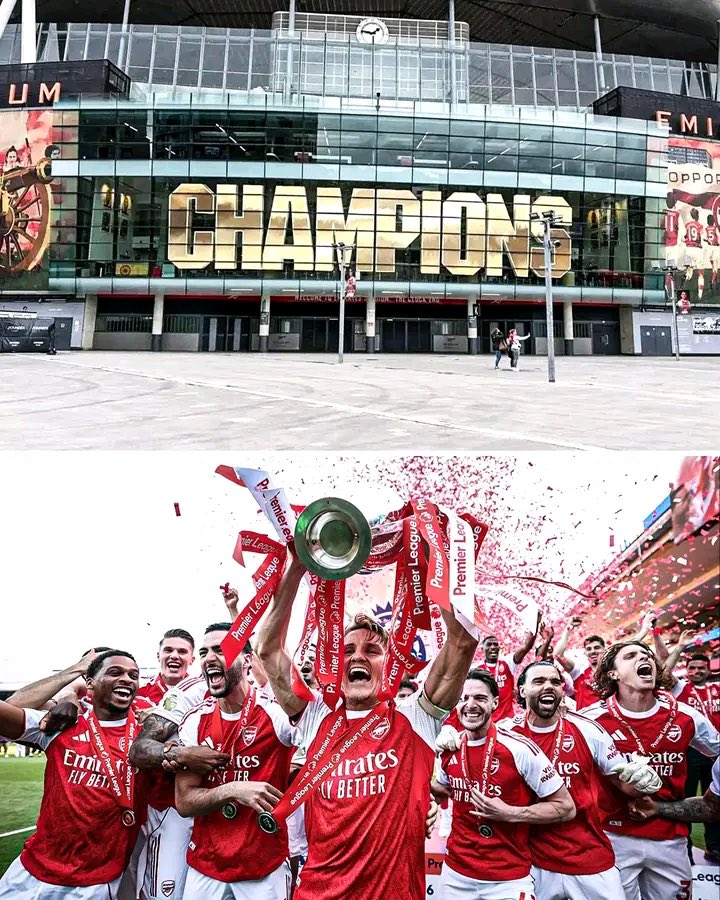 wil_lil's tweet photo. 🚨Arsenal have added "Champions" above the away entrance at the Emirates stadium 🏆🏟️ https://t.co/cEv3vevdf6