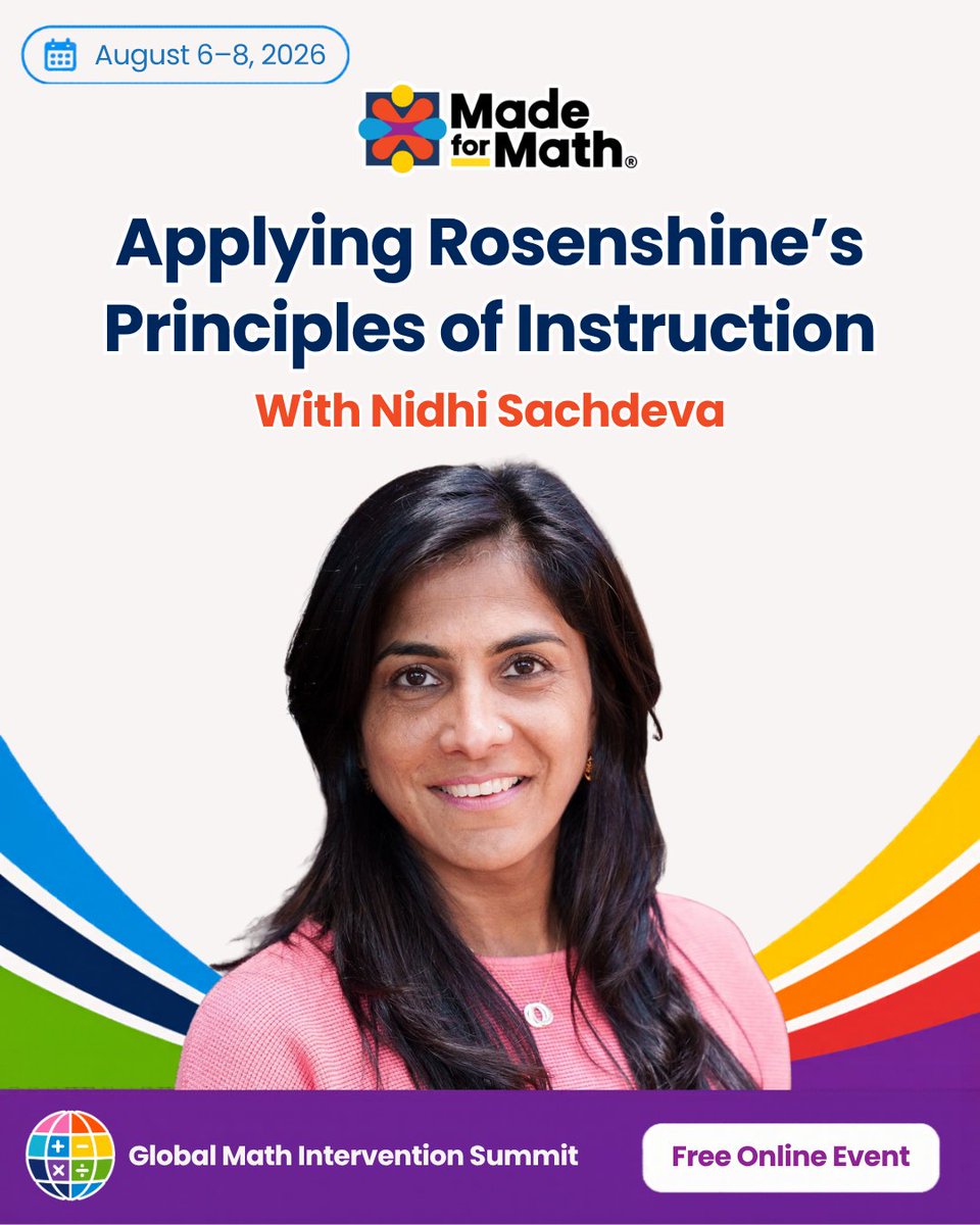 nsachdeva2019's tweet photo. #FreeEvent
Global Math Intervention Summit. 
Register here: https://t.co/NW4LjK2djr https://t.co/pbqEoNcvg3