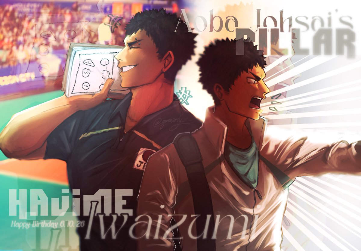 gwenandyao's tweet photo. HAPPY BIRTHDAY TO OUR BELOVED IWA CHAN I LOVE HIM SO MUCH OH MY GOD #iwaizumihajime #haikyu #haikyufanart https://t.co/MkmwIC9NIg