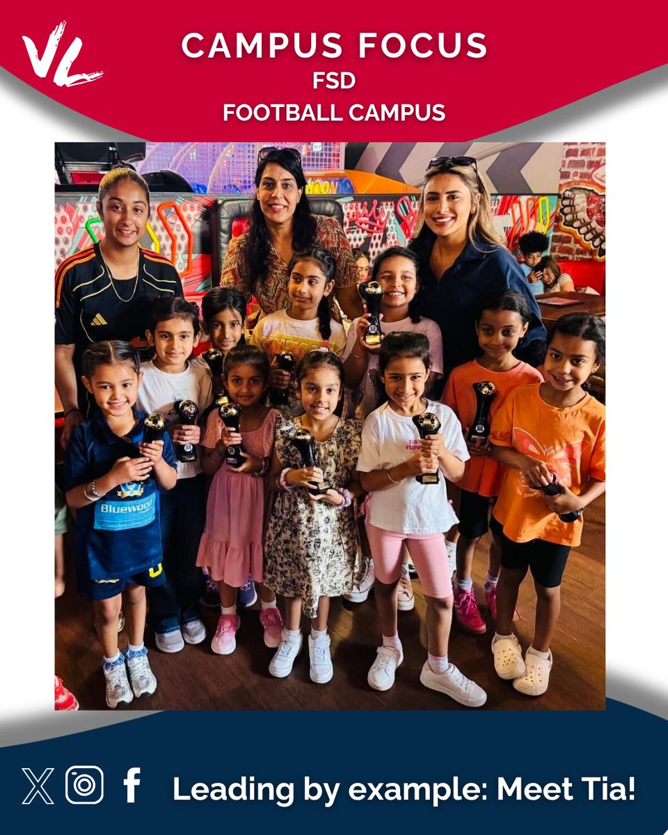 vlukeducation's tweet photo. Alongside her studies, our VLUK @FSD_Academy learner Tia has excelled as an apprentice at FSD while also serving as Head Coach of the U7 Girls at GNG FC Wildcats as well as supporting AP learners through coaching and classroom assistance! #btecsport https://t.co/GESSIp58UP