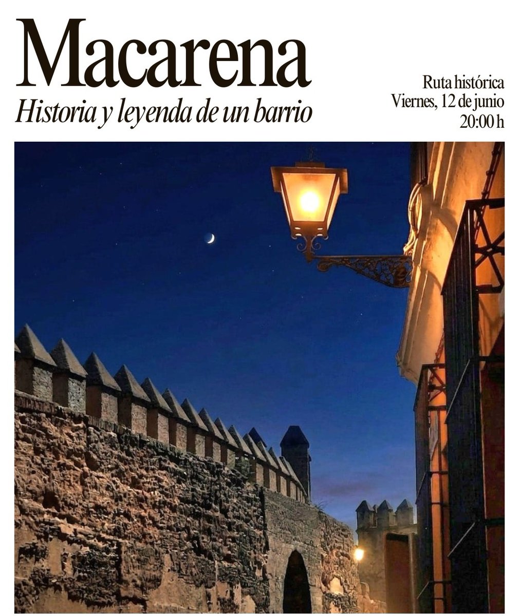 VmorVincitOmnia's tweet photo. 👣Este viernes nos vamos de ruta  por el barrio de la Macarena: historia, arte, misterio y alguna que otra leyenda.
¿Te apuntas? Escríbeme 🤗.
#Sevilla https://t.co/3InS8OQBU4