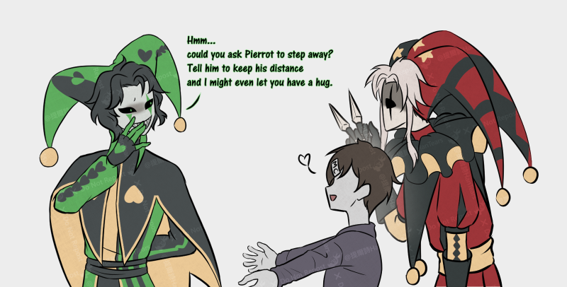 HanTears's tweet photo. 【TFC】 
From AMA 2 – Answers Part 12 1/2
 #Thefreakcircus #Pierrot #Harlequin https://t.co/S7QnHKmnWC