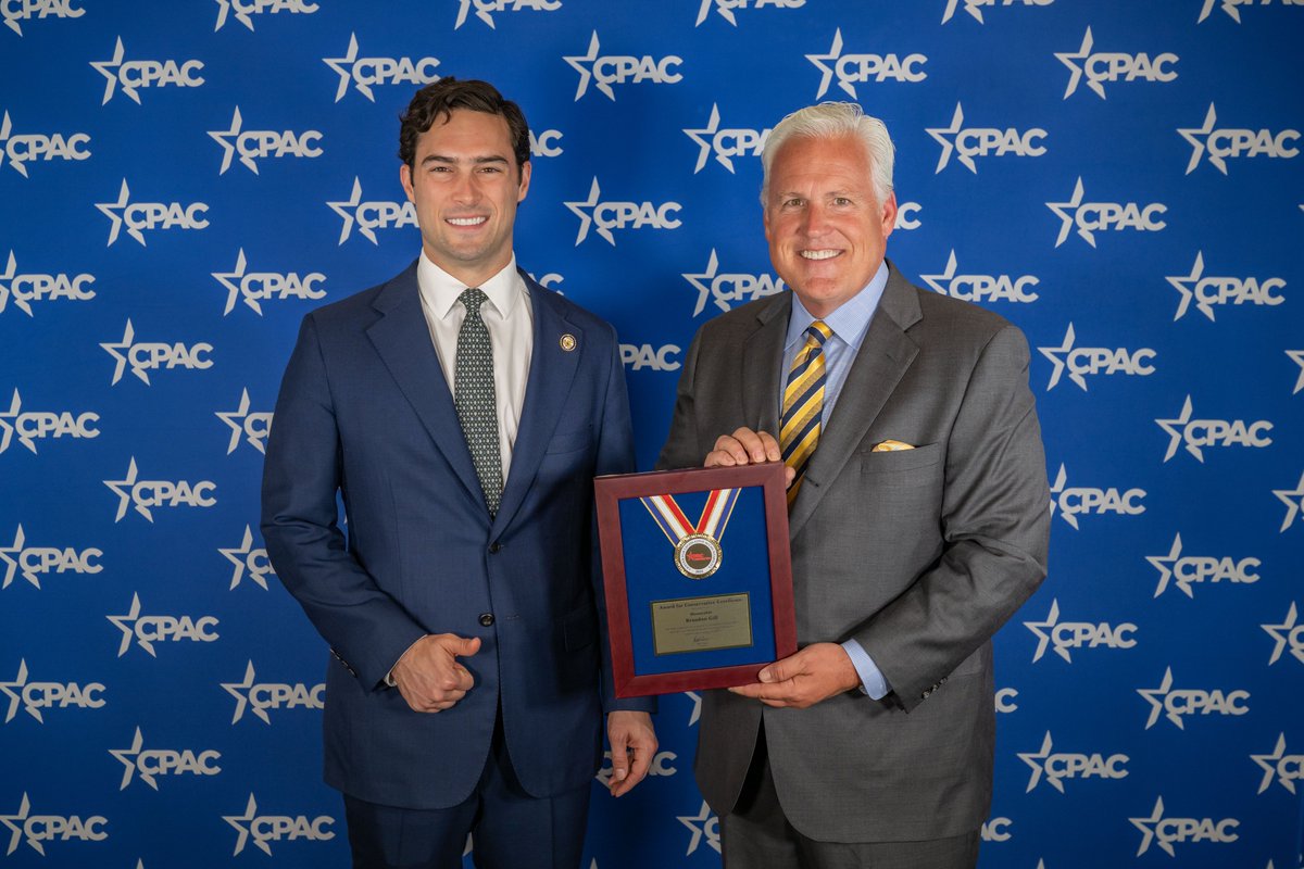 CPAC's tweet photo. As CPAC celebrated its 55th Annual Congressional Ratings, Chairman Matt Schlapp and CPAC board members honored lawmakers who stood firm for limited government, individual liberty, and the Constitution, earning the Conservative Excellence Award (90%+) and Conservative Achievement Award (80–89%) based on the 2025 Legislative Ratings.

CPAC remains the gold standard for conservative ratings.