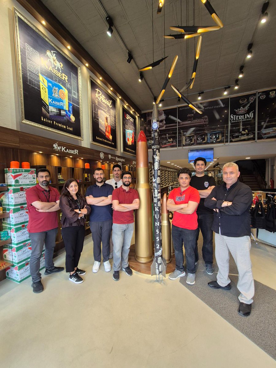 TuracDisTicaret's tweet photo. Sterling gözünü uzaya dikti. 🚀

Sponsorluğunu üstlendiğimiz Gazi Üniversitesi Kuara Roket Takımı'nı, ABD'nin Teksas eyaletinde 16-18 Haziran tarihlerinde gerçekleştirilecek IREC 2026 (International Rocket Engineering Competition) öncesinde roketleriyle birlikte firmamızda ağırlamaktan büyük mutluluk duyduk.

Ülkemizi uluslararası arenada temsil edecek Kuara Roket Takımı'na IREC 2026 yarışmasında başarılar diliyoruz.

---

Sterling has set its sights on space. 🚀

We were delighted to welcome the Gazi University Kuara Rocket Team, whose sponsorship we proudly support, to our facilities along with their rocket ahead of IREC 2026 (International Rocket Engineering Competition), to be held in Texas, USA, on June 16-18.

We wish the Kuara Rocket Team every success at IREC 2026 as they represent our country on the international stage.

#kuararocketteam 
@Sterling_Ammo 
@FatihAltunbash