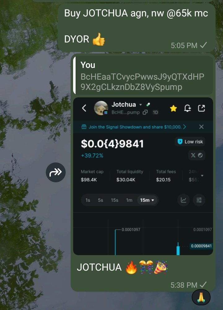 amy_preshy's tweet photo. I've been cooking memes low-key on whatsapp groups buh today I wanna share a win, aside UNC that I dropped that did 200X.
Here is JOTCHUA dropped yesterday @ 65k mc pumped to 5M mc, whooping 77X with other good plays too🔥🎊

God did 🎉 https://t.co/xWIQQl6tzl