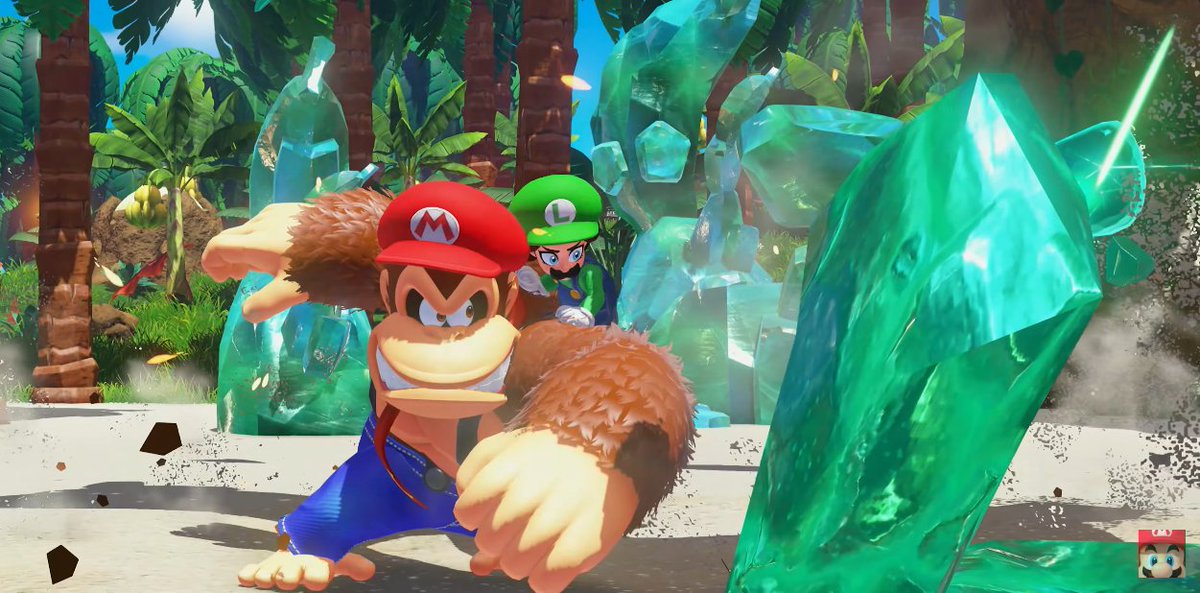 EntreMandos's tweet photo. 🐵🍄 Donkey Kong se une a la celebración del 40 aniversario de Super Mario Bros.

DK Bananza recibirá el contenido especial DK Island &amp; Emerald Rush, con Mario y Luigi como protagonistas de esta curiosa colaboración. https://t.co/YIQ8Ca4Oc6