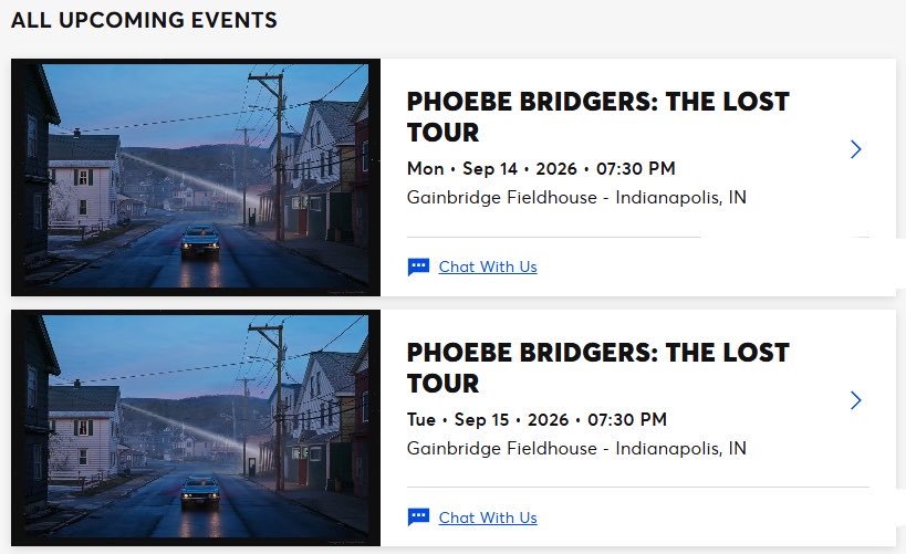 moonsonglive's tweet photo. i'm seeing phoebe bridgers on opening night and on my birthday 😭 i'm so excited i could puke https://t.co/6mO23RD9Js