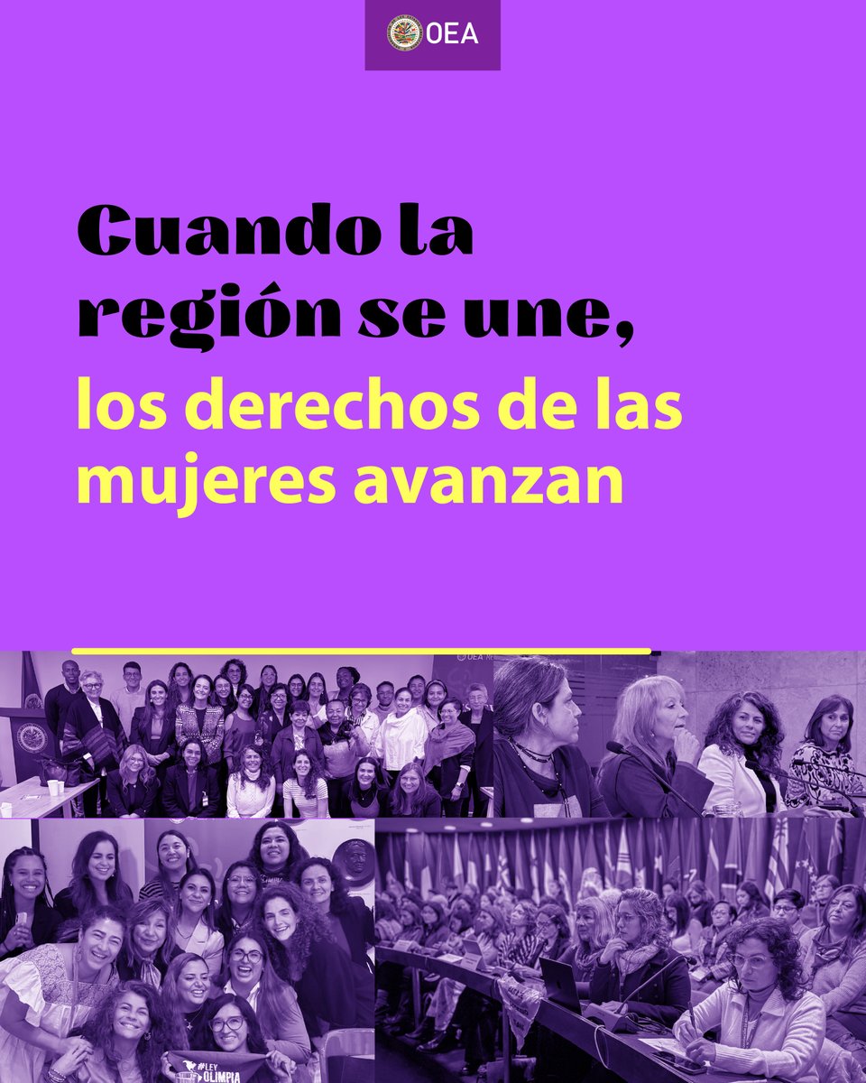 MESECVI's tweet photo. Cuando la región se une, los derechos de las mujeres avanzan 💜

@CIMOEA @OEA_oficial https://t.co/SnU1PVZ8Fh