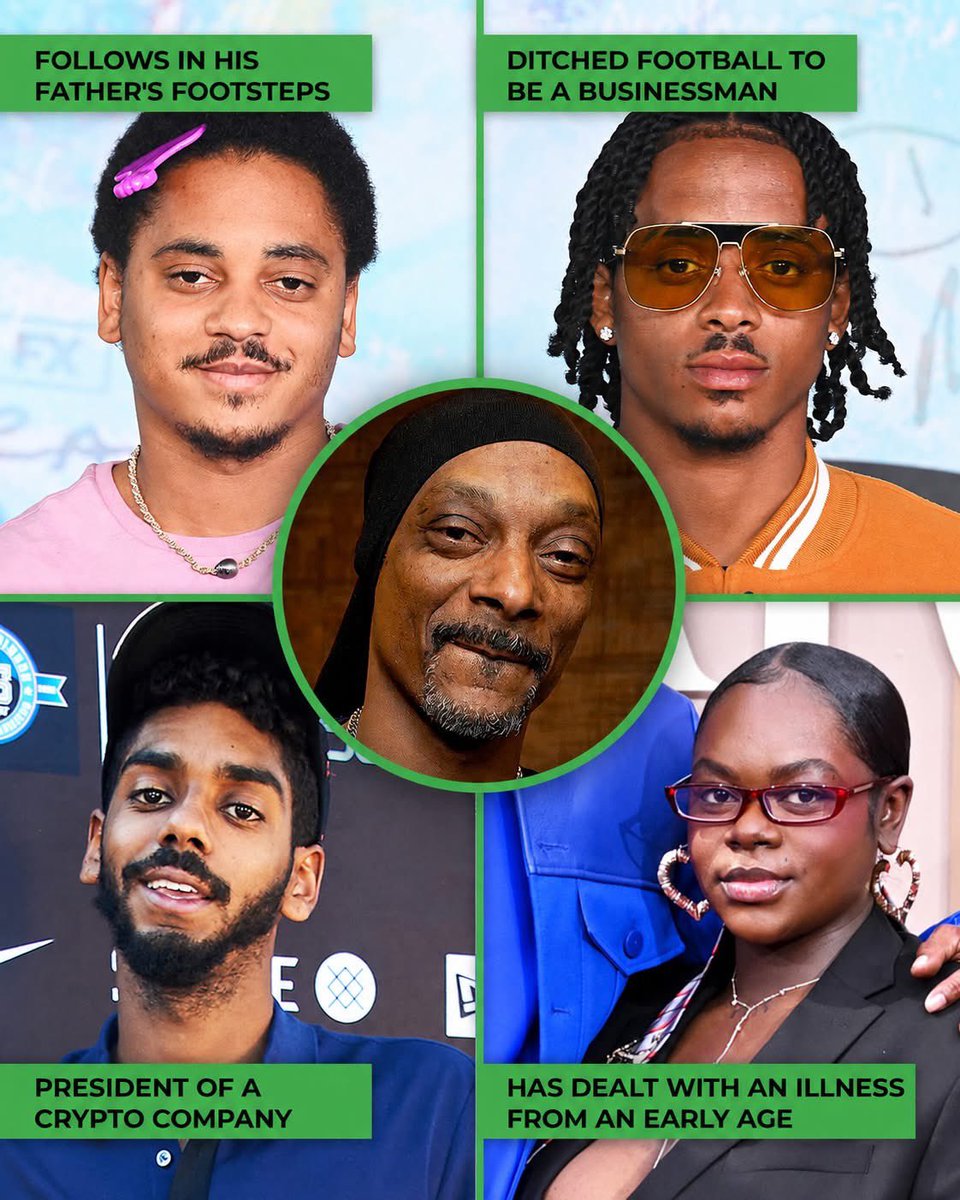 charlesmore25's tweet photo. Snoop Dogg is known for being a rap legend, but he's also a dad to four grown kids. https://t.co/vEJMKAGNeM