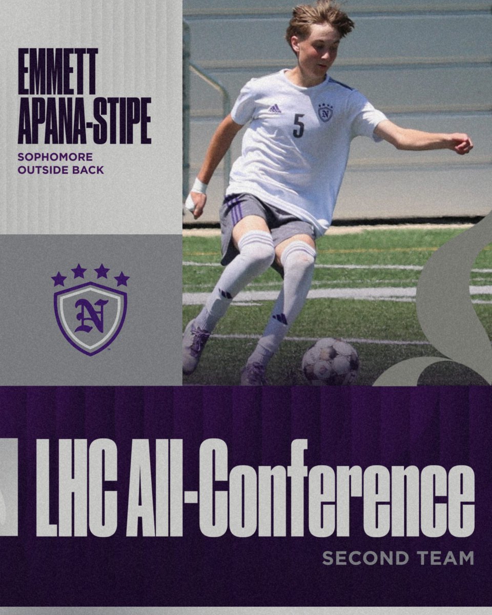 NHSboysSoccer's tweet photo. With team success comes individual recognition! Congratulations to Emmett Apana-Stipe for being recognized as second team all-conference! https://t.co/BH4CHvRdQP