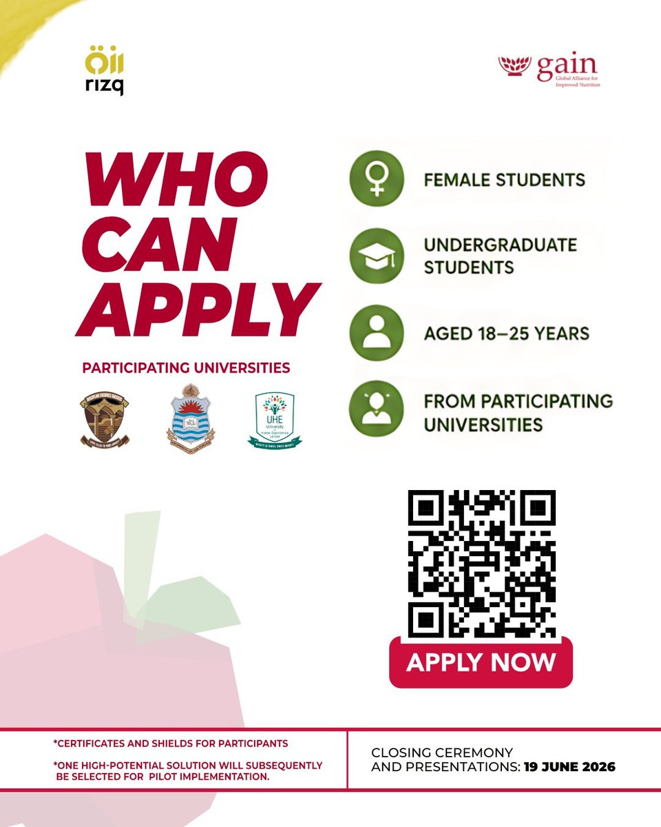 rizqorg's tweet photo. Are you passionate about making nutrition accessible for women? 

Here's your chance to make a difference!

@PakistanGain and Rizq are bringing an exciting competition for female students of Lahore - Hackathon! 

60 female students, 10 teams, 1 winning solution. 

Register today! https://t.co/FZvUljGcOj
