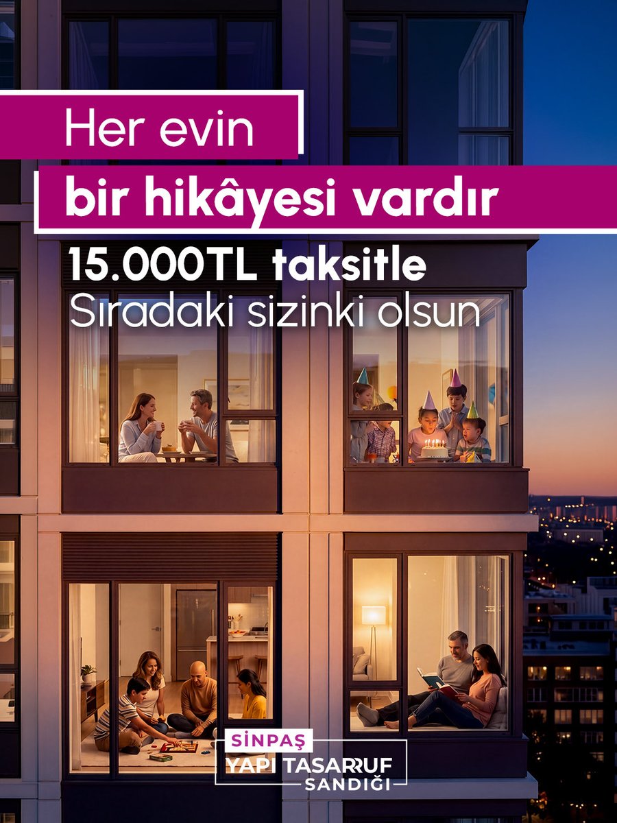 SinpasYapiTas's tweet photo. Her evin bir hikâyesi vardır… 🏡

Bazılarında uzun sohbetler, bazılarında ise yıllar boyu unutulmayacak anılar birikir.

Şimdi siz de yıllar sonra dönüp baktığınızda “iyi ki” diyeceğiniz hikâyenin ilk adımını Sinpaş YTS ile atın. 🔑

#SinpaşYTS #Bankasız #Faizsiz #Kredisiz #EvSahibiOl