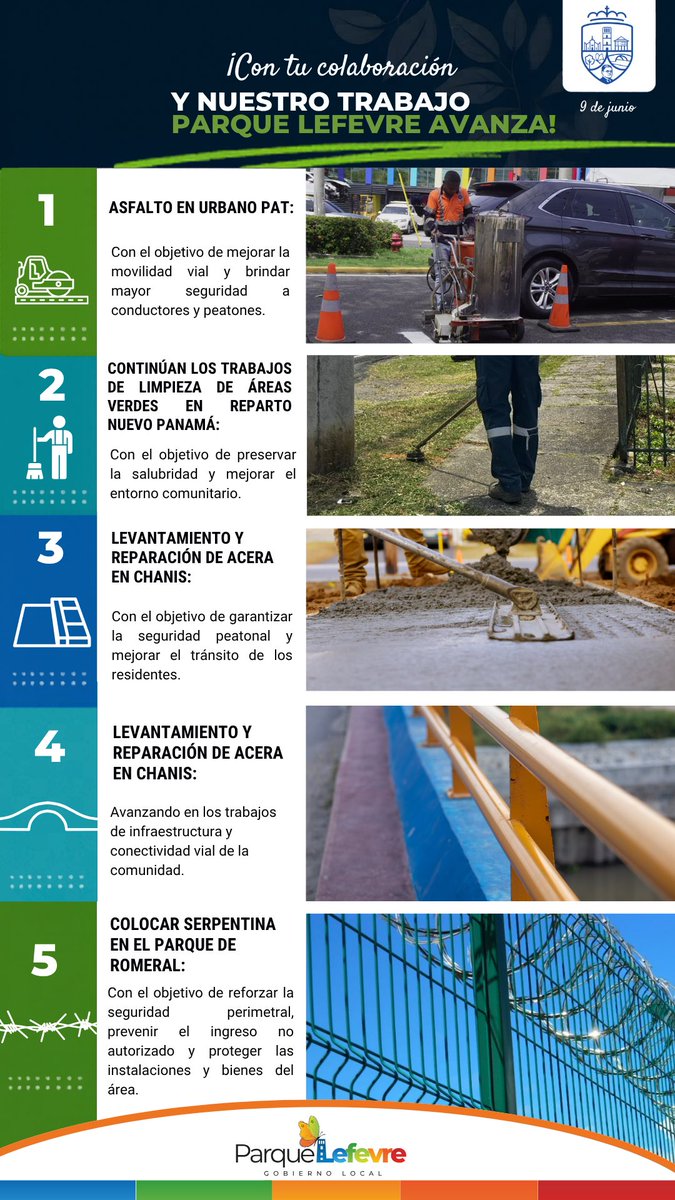 Parque_Lefevre's tweet photo. Buenos días vecinos, el equipo de operaciones estará realizando los siguientes trabajos el día de hoy |
Martes 9 de junio🤝
@Rodriguez_Olmos https://t.co/ehKWKBGtdM