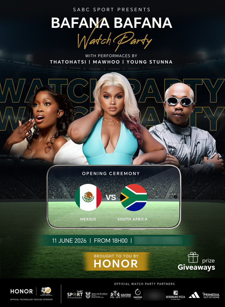 Phindile_Rsa's tweet photo. Good football, great energy, and fellow fans all under one roof? Count me in! 🙌🏾⚽ Secure your spot for Thursday’s watch party at Mall of Africa by registering below.👇🏾

🔗https://t.co/JuwWEqhmIC

#FORHONOR #HONORWatchParty https://t.co/RKMqM0Uxb1