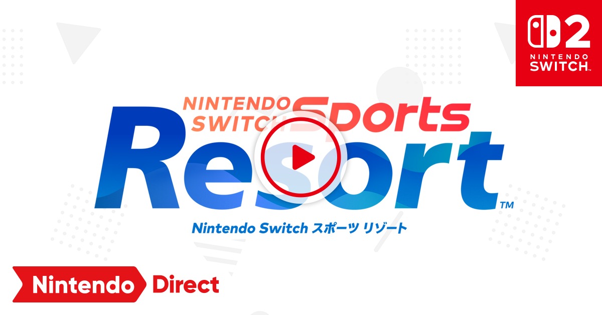 Nintendo's tweet photo. Nintendo Switch 2 で世代を超えた体感スポーツを。
『Nintendo Switch Sports Resort』は、2026年10月22日（木）発売。
このダイレクト終了後、予約受付を開始。
#SwitchSportsResort #NintendoDirectJP