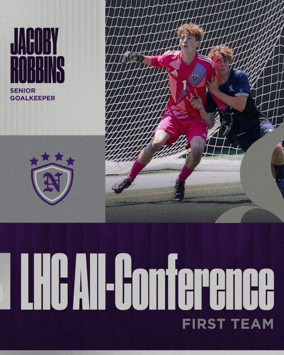 NHSboysSoccer's tweet photo. With team success comes individual recognition! Congratulations to Jacoby Robbins for being recognized as first team all-conference! https://t.co/lpki3AsMPb