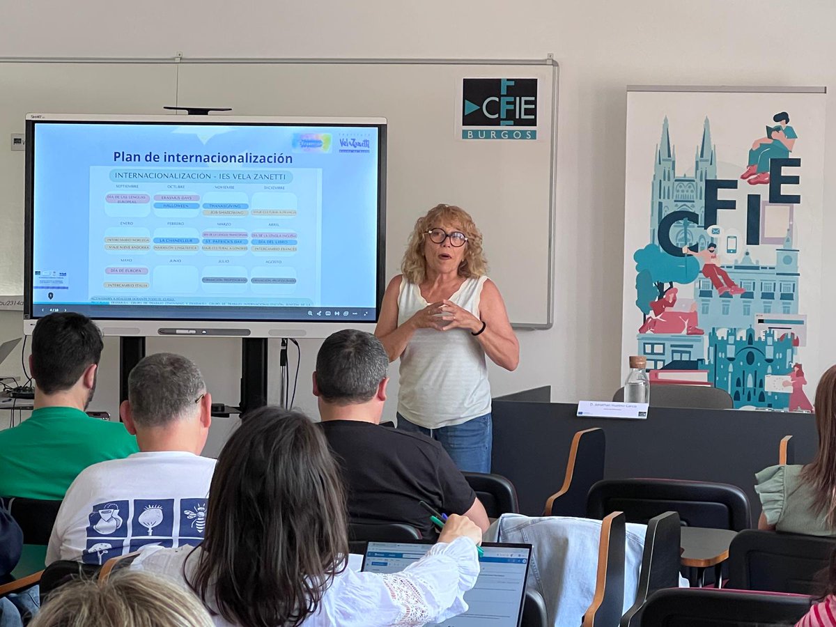 cfiemiranda's tweet photo. Jornadas De Burgos a Europa y vuelta:  difusión de experiencias #ErasmusPlus con @cfieburgos

Ponencia: Buenas prácticas en los
Proyectos Erasmus+, por Carmen Arias del @IesVela

#internacionalizaCyL
#formaciónCyL

@sepiegob https://t.co/SGEtp5WUuH
