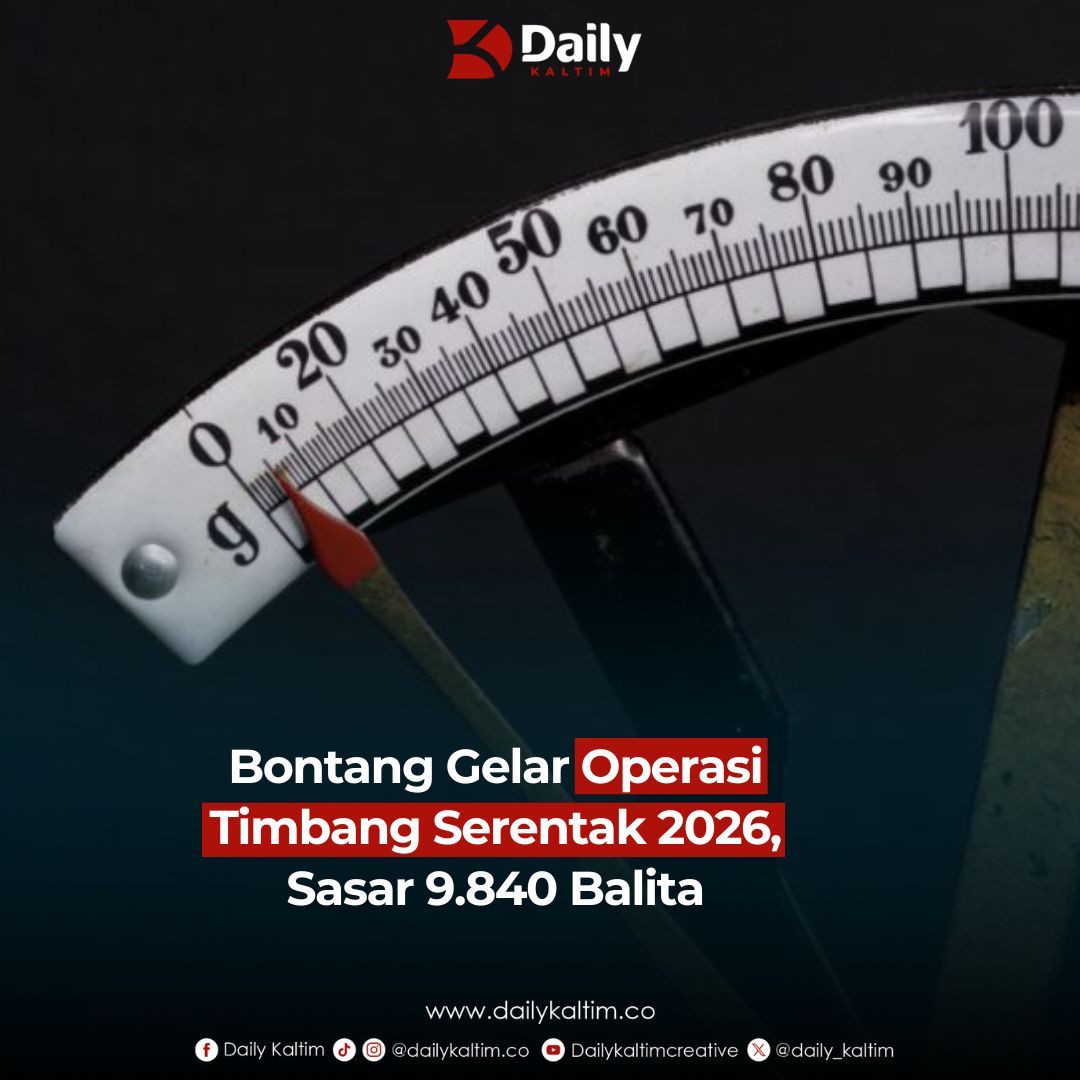daily_kaltim's tweet photo. Sebanyak 9.840 balita di Kota Bontang menjadi sasaran Operasi Timbang Serentak Tahun 2026 yang digelar pada 9–13 Juni. 

Selengkapnya kunjungi https://t.co/55AEXCR0qd

#Stunting #Bontang #Balita #OperasiTimbang #GiziAnak #Posyandu #SSGI #EPPGBM #ZeroStunting #Dailykaltim https://t.co/rbtNCbtW63