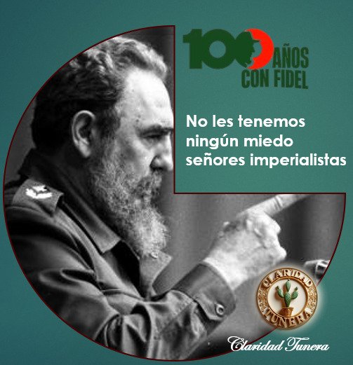 CiegodeAvilaTV's tweet photo. #CiegodeAvila Firmeza ante el imperialismo: ni un paso atrás, ni retroceso, ni concesión. ¡Eso define a nuestra Revolución!#100AñosConFidel https://t.co/dWV7m4mltr