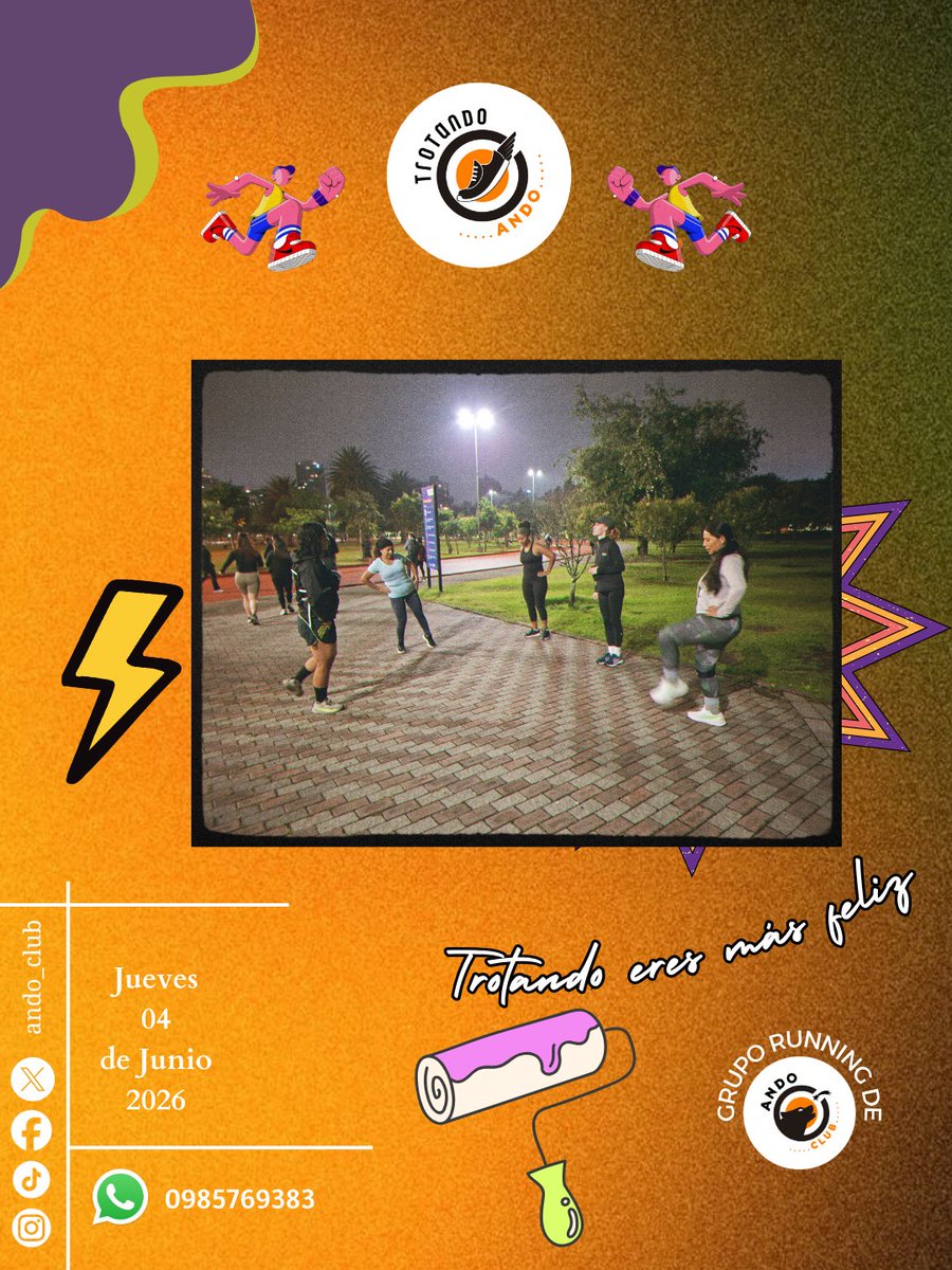 ando_club's tweet photo. Running Jueves 04 de Junio | Completado ✅🏃🏻‍♂️🏃🏻‍♀️🌜
Intervalos en desnivel para seguir subiendo nuestro nivel! No dejes pasar los días! Únete al mejor club de running nocturno y disfruta de la vida mientras te ejercitas! 🏃🏻‍♀️🏃🏻‍♂️👌🏻🙌🏻
#runlife #amistad #running #runner #quito https://t.co/g53svmgwDj