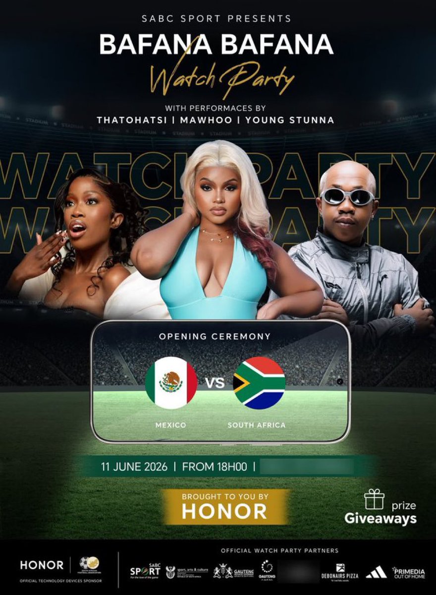 TiisetxoSetso's tweet photo. The spot is still open for the Bafana Bafana watch party! 🔥
Don’t miss out  register now to watch Bafana Bafana live this Thursday!
Link 👇
https://t.co/ds4iKdY0nl…
#FORHONOR #HONORWatchParty https://t.co/Kp9arb2obv