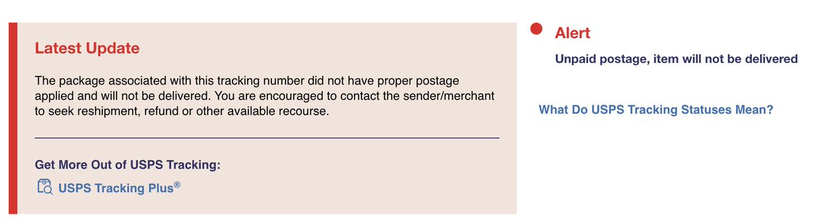 TerryAnneKelly's tweet photo. I ship business orders regularly via @USPS and @UPS. Same packaging, same products, and all labels purchased through @Etsy. For the first time in years, this happened. Etsy verified label was paid for through them. This was absolutely a glitch in USPS's system, yet no resolution. My small business has to eat the entire cost and reship another order. USPS needs a complete overhaul.