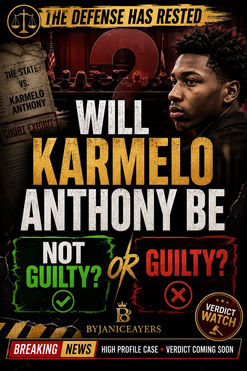 byjaniceayers's tweet photo. Closing arguments are underway in the Karmelo Anthony trial, and the case is now in the hands of the jury.
After days of testimony, evidence, and emotional moments in the courtroom, jurors will begin deliberating today to decide one question: Guilty or Not Guilty?
The verdict could come at any time, and all eyes are on the jury as they weigh the evidence and determine Karmelo Anthony's fate.
What do you think the jury will decide?