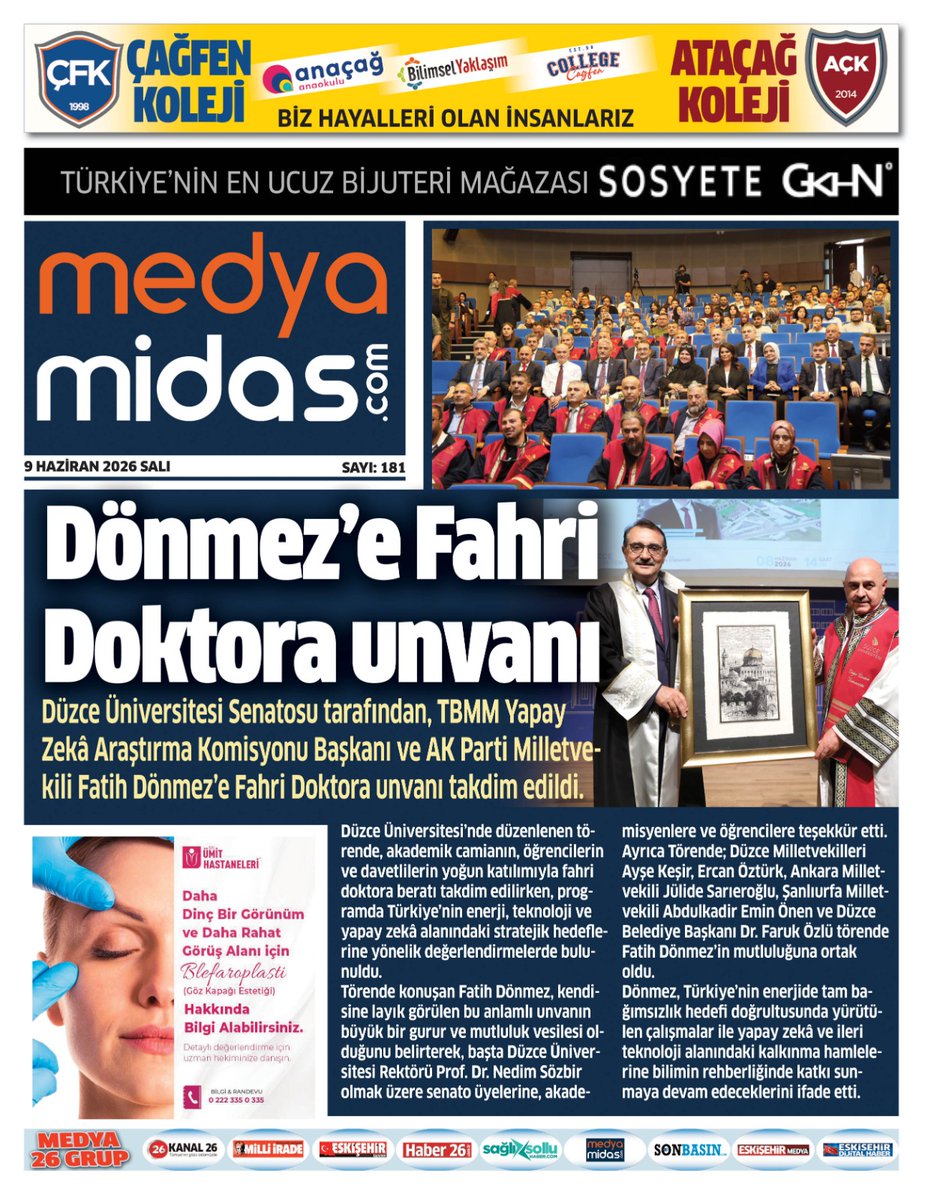 MedyaMidasCom's tweet photo. Dönmez'den Fahri Doktora unvanı https://t.co/k0nef88rpG
