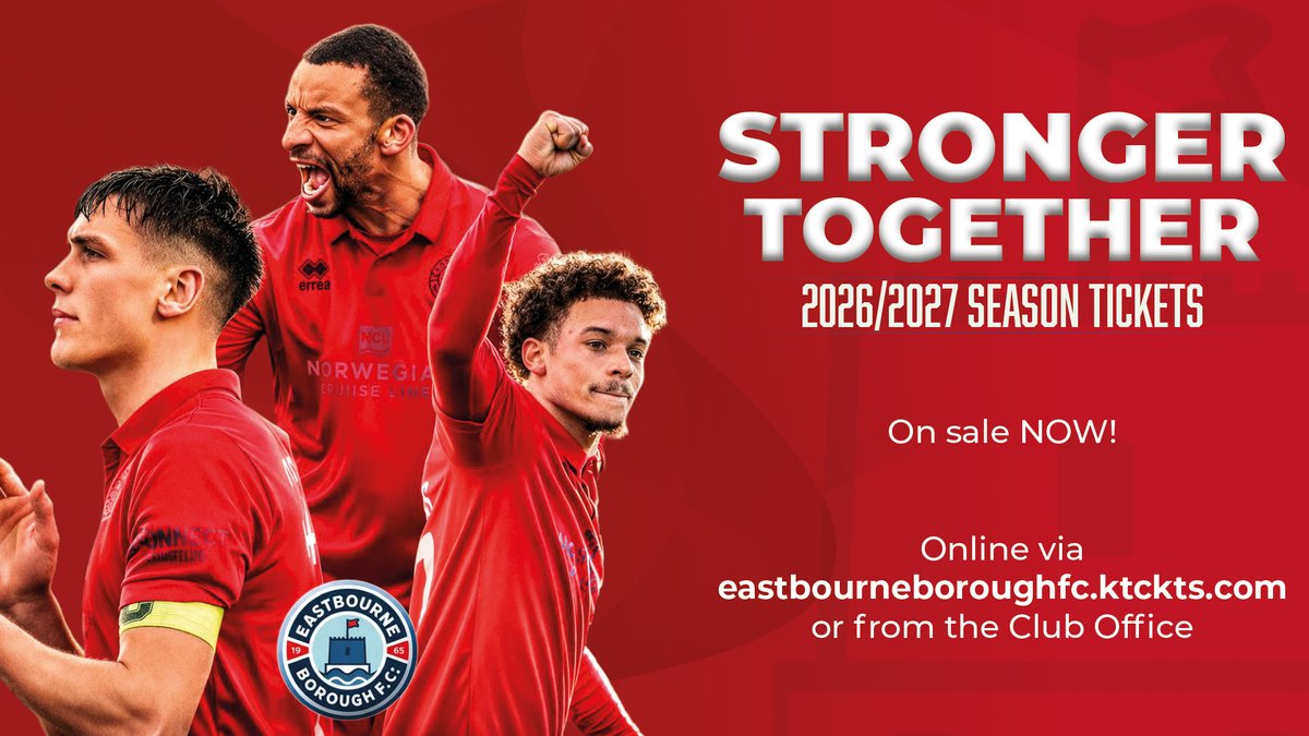 ebfc_official's tweet photo. 🎟️ A reminder that it's not too late to get your Season Ticket for 2026/27!

Take advantage of our Saver Period and get yours today 🔗 https://t.co/GCAiVepT0O https://t.co/3rnk3PCDxK