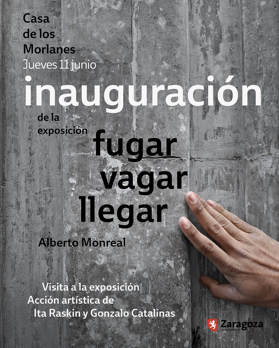 zexposiciones's tweet photo. La inauguración abierta al público de la nueva exposición “Fugar vagar llegar” del artista Alberto Monreal, será este jueves 11 de junio a las 18h en Casa de los Morlanes. https://t.co/35Yho5ZyVK